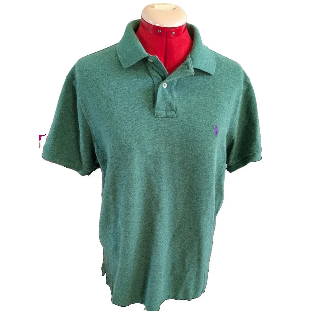 Polo Ralph Lauren Men’s Heather Green Polo Shirt Size Large